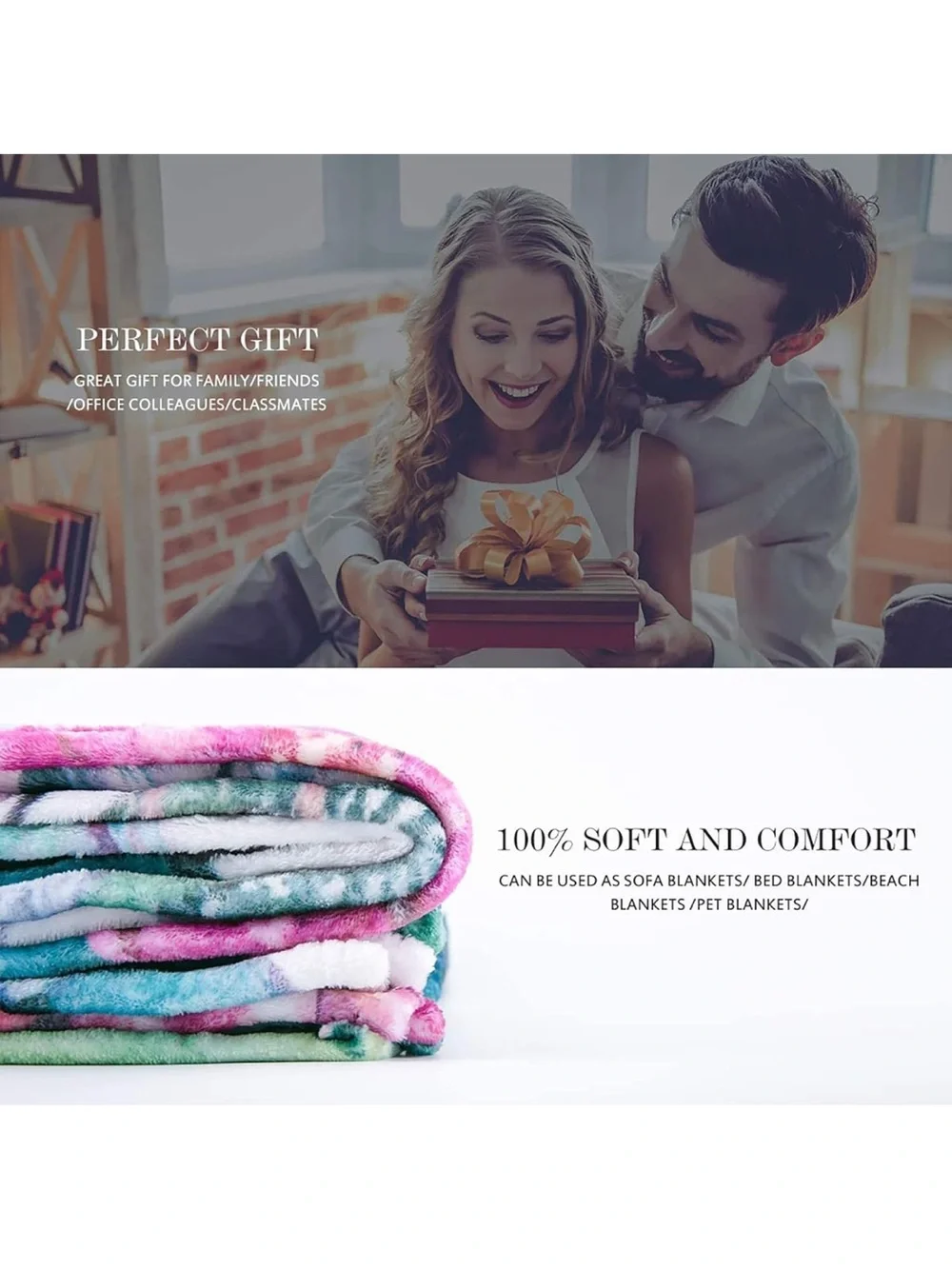 Just A Girl Who Loves Raccoons Throw Blanket - Blue & Multi